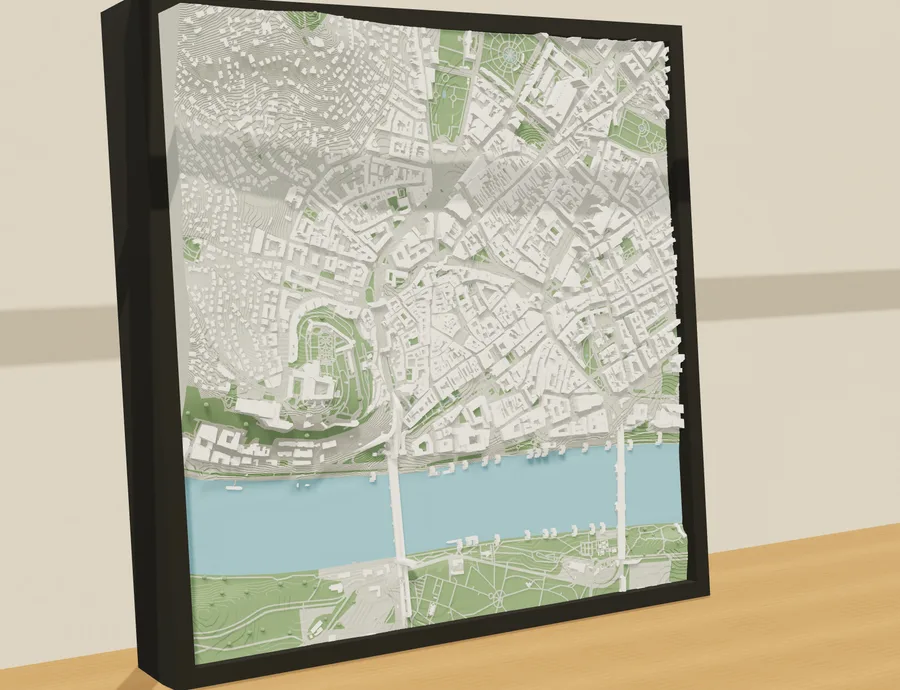 3D printed maps studio example
