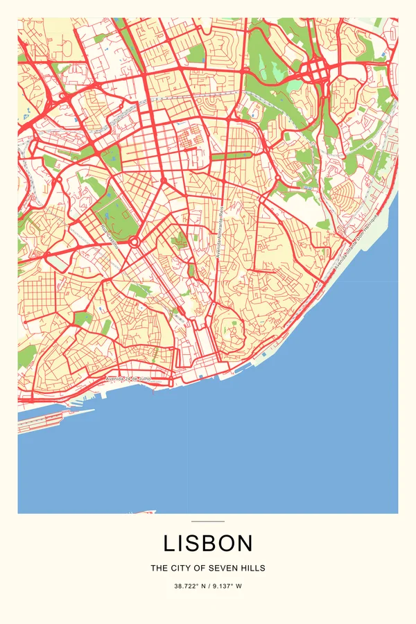 Lisbon in the studio’s Kingrama style