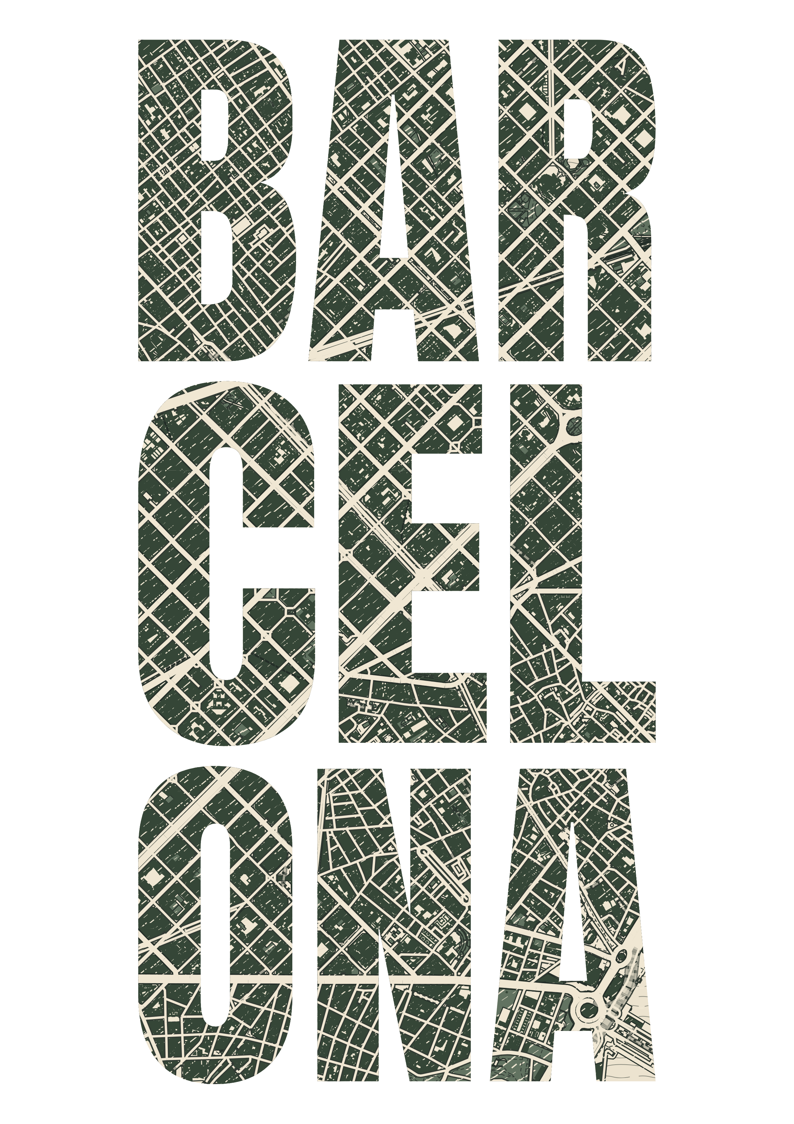 Barcelona in BAR / CEL / ONA with Anton, Equal widths · alternate font